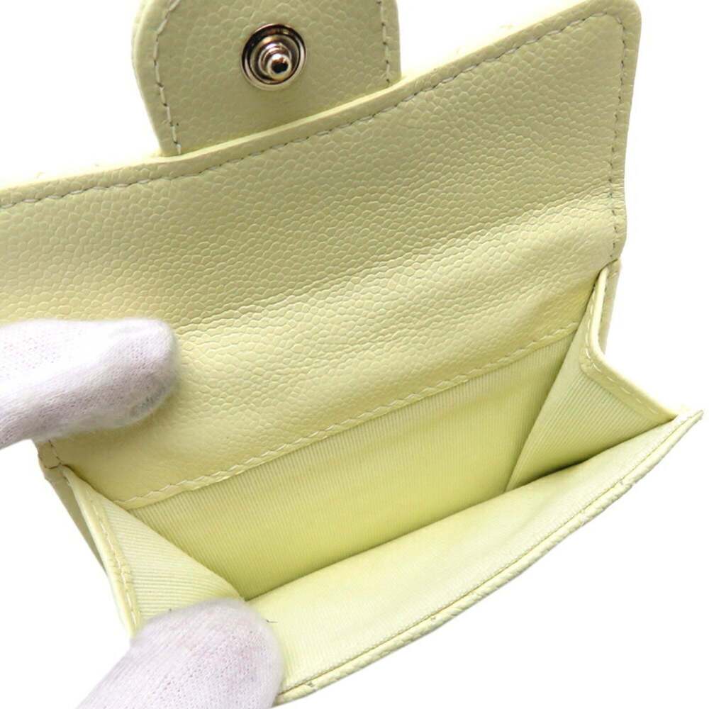 CHANEL Authentic White Caviar Leather Wallet - Picture 7 of 9